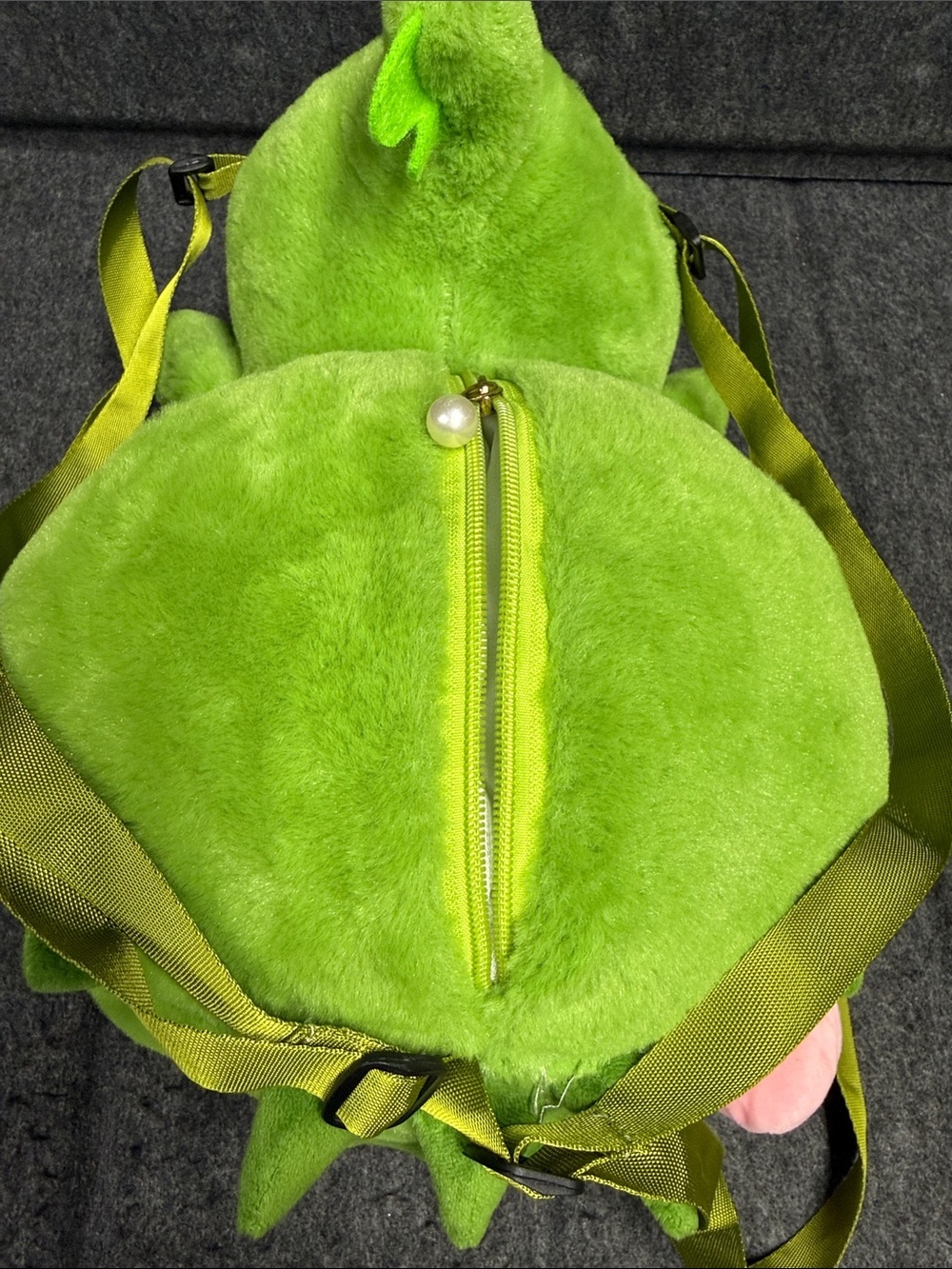 Sanrio Hello Kitty Plush in Green Dino Outfit with Pink Trim - Picture 10 of 12